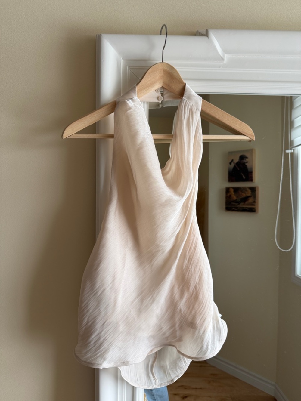 H&M Cream Halter Tank Top